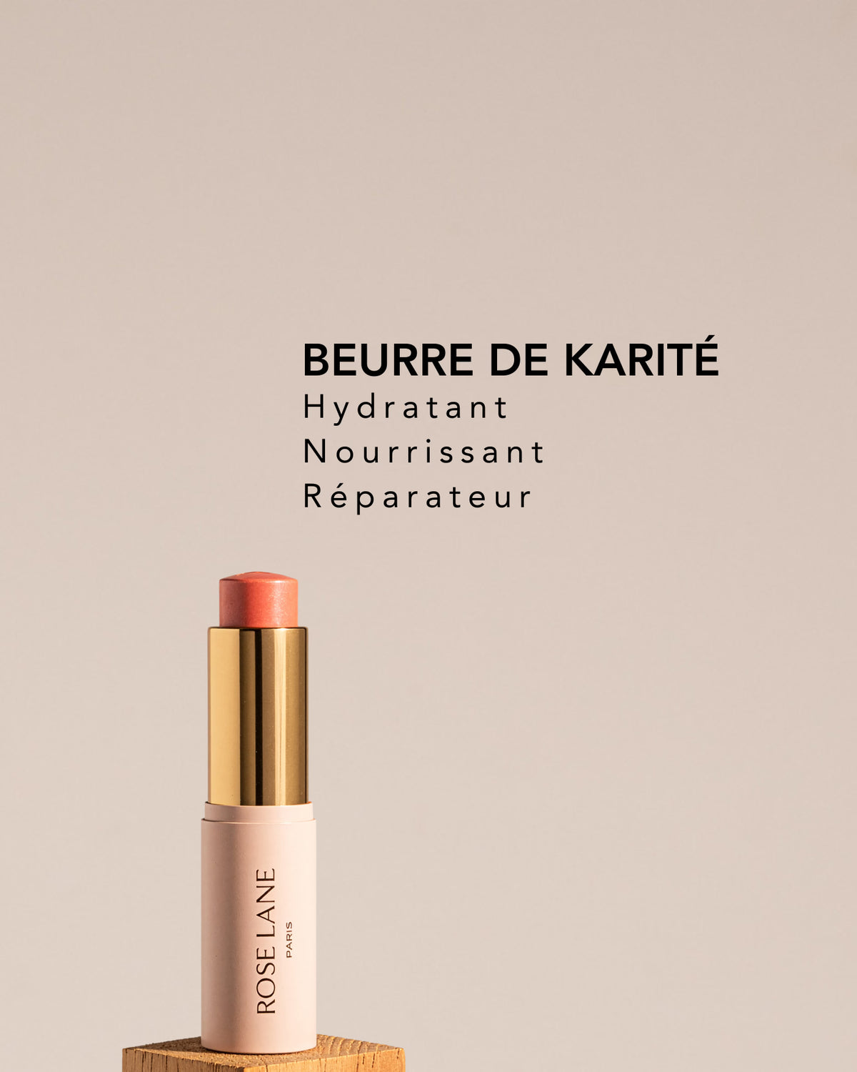 Bienfaits du blush crème naturel Rose Aurore au beurre de karité, Rose Lane Paris