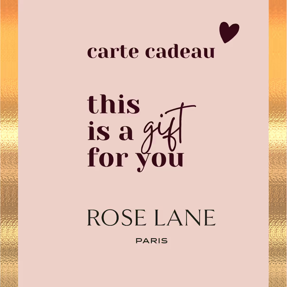 Carte Cadeau maquillage naturel clean vegan Rose Lane Paris