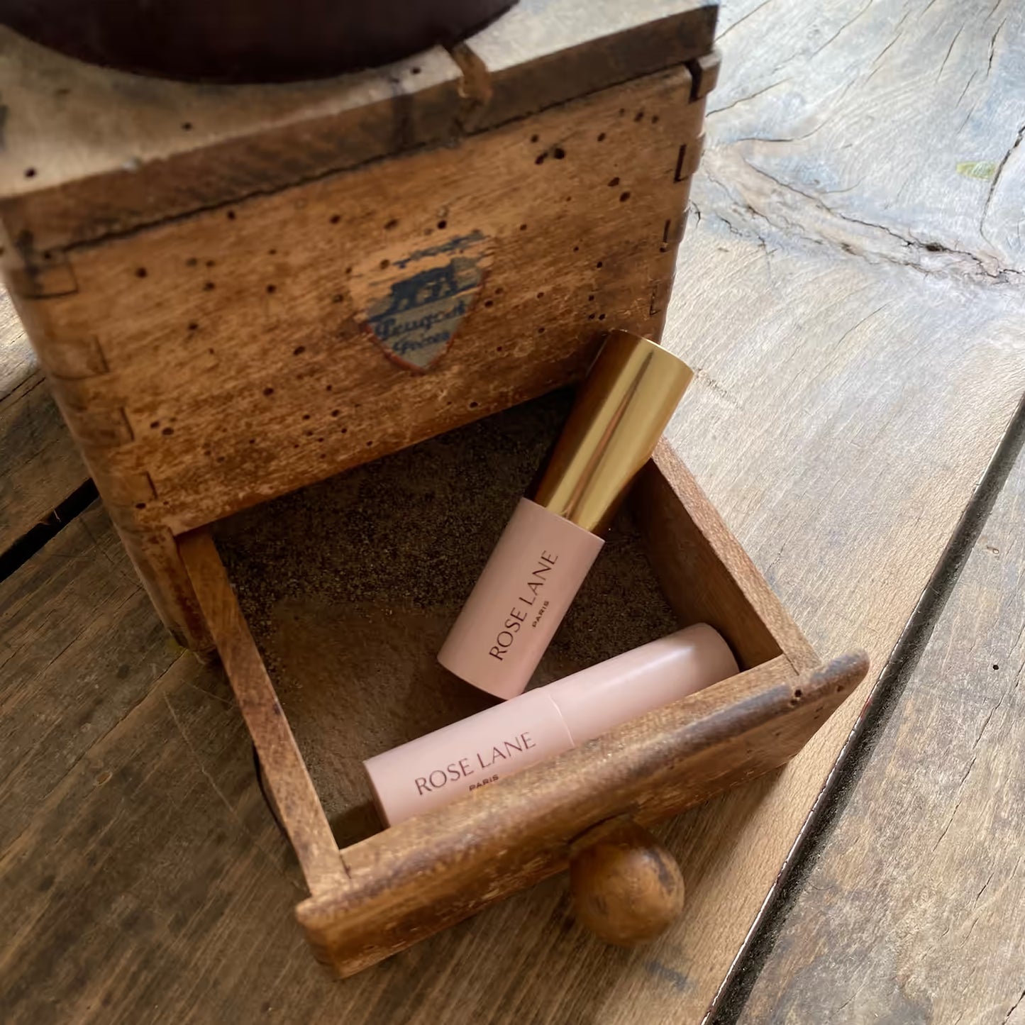 Rouge à lèvres Bois de Rose et Blush crème Rose Aurore Rose Lane Paris