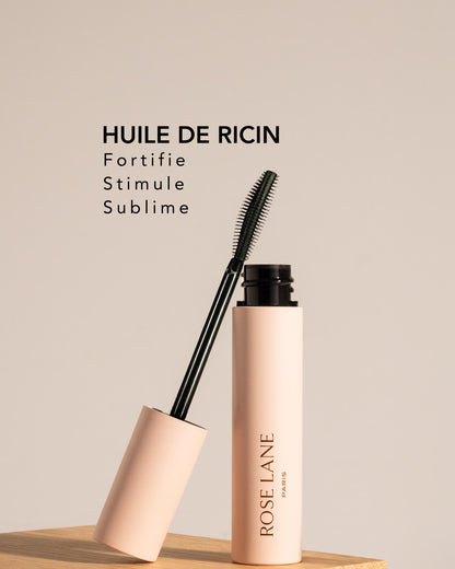 Mascara soin Noir Profond enrichi à l'huile de ricin Rose Lane Paris