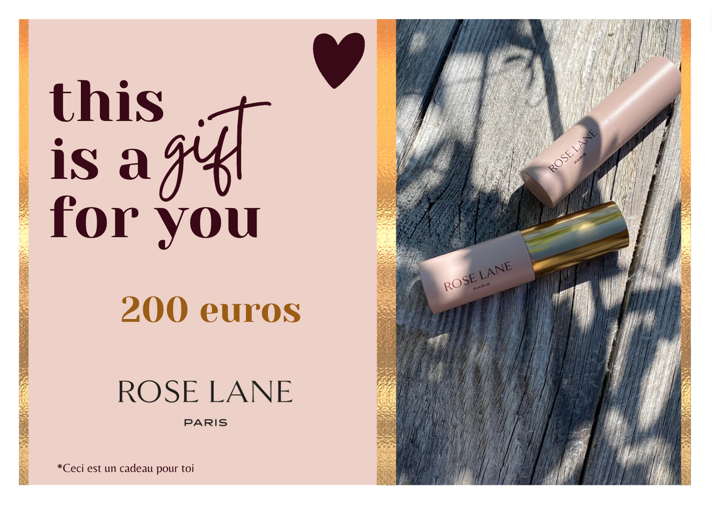 E-Carte Cadeau Rose Lane (par email)