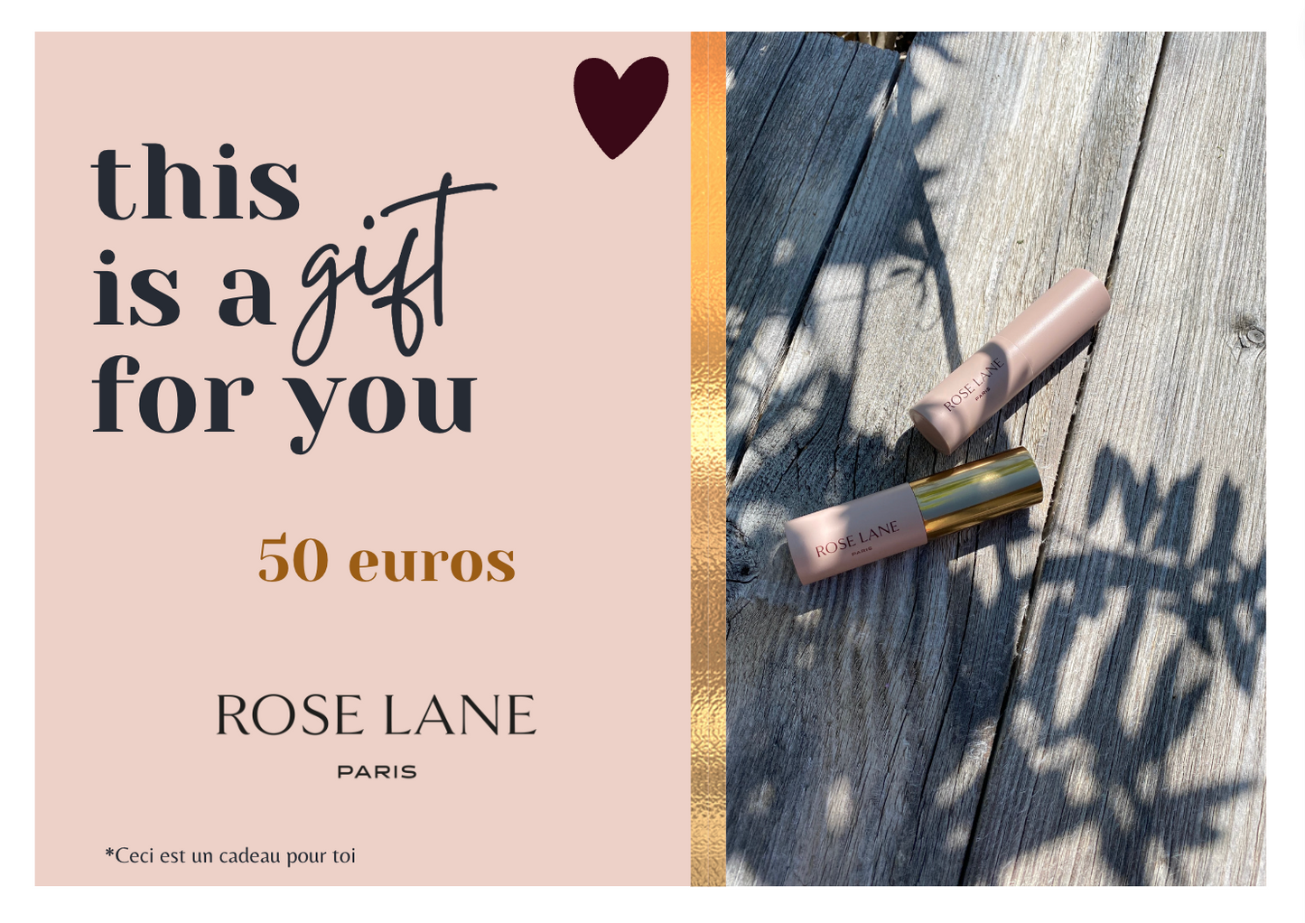 E-Carte Cadeau Rose Lane (par email)